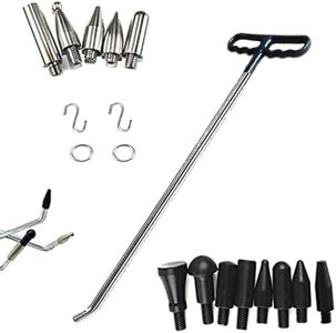 Houshan Paintless Dent Repair Tools 1 Pieces of Dent Removal Rods with Awl Head Dent Hail Repair Tools Paintless Dent Removal Kit Car Auto Body Dent Removal of Hail Dents and Door Ding (16PCS)
