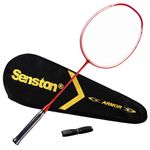 Senston N80 Badminton Racket, Badminton Racket Carbon-Fiber Badminton Racquet, Single Professional Badminton Racket with Grip