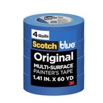 ScotchBlue 2090-36KR4-A Original Painter's Tape, 3.6 cm Width, Blue