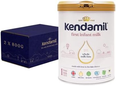 (2x800g) Kendamil First Infant Milk 2-Pack, Stage 1 from Birth – British Made, Whole Milk Formula – Vegetarian, No Palm Oil, No GMOs – with Omega 3 DHA, Omega 6 ARA and Prebiotics