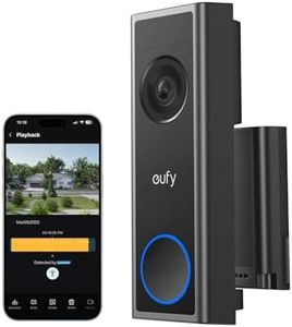 eufy Security Video Doorbell Camera Wireless C31, 2K FHD, Dual Power Options, Live Video Call, Easy Installation, Quick-Release Battery, 24/7 Recording, HomeBase S380 Compatible, No Monthly Fee
