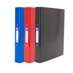 Oxford A4 Ring Binders, Navy, Red, Charcoal Black, Pack of 3 40mm