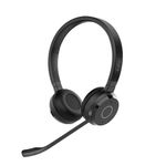 Jabra Evolve 65 TE (Third Edition) Wireless Dual-Ear Headphones - Noise-Canceling Mic, 16 hrs Battery Life, Dual Connectivity, MS Teams Certified, Supports Other Platforms, Black