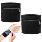 Proberos® Suddora Zipper Wrist Pouch - Sweatband/Wristband Wallet for Keys, ID, Cards
