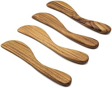 Butter Spreader, Faay - 7.5" Butter Knife Eco-Friendly Condiment Knives from 100% Moist-Resistant Teak Wood, Super Handy Kitchen Utensils Peanut Jelly Spreader Set of 4