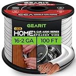 16AWG Speaker Wire, GearIT Pro Series 16 Gauge Speaker Wire Cable (100 Feet / 30.48 Meters) Great Use for Home Theater Speakers and Car Speakers, White