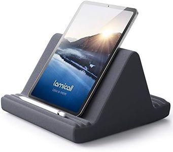 Tablet Pillow Stand, Pillow Soft Pad for Lap - Lamicall Tablet Holder Dock for Bed with 6 Viewing Angles, Compatible with iPad Pro 9.7, 10.5,12.9 Air Mini 4 3, Kindle, Galaxy Tab, E-Reader - Dark Gray