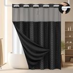 FADOTY No Hook Shower Curtain and L