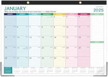 2025 Calendar - Desk Calendar 2025, 12 Monthly Desk/Wall Calendar,16.8" x 12", January 2025 - December 2025, Thick Paper with Corner Protectors, Large Ruled Blocks - Colorful Lump