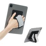 TFY Padded Hand Strap Fastening Tape Adhesive Patch - DIY Detachable Holder for Smartphones, Tablets - Compatible with iPad 9th Gen/Pro 12.9 in/Mini 6 / Air 5 / Galaxy Tab/Fire and More (Gray)