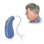 EAROTO Hearing Aid Rechargeable Amplifier Intelligent Noise Reduction Digital Suitable for Elderly People with Hearing Loss E206-(Blue)