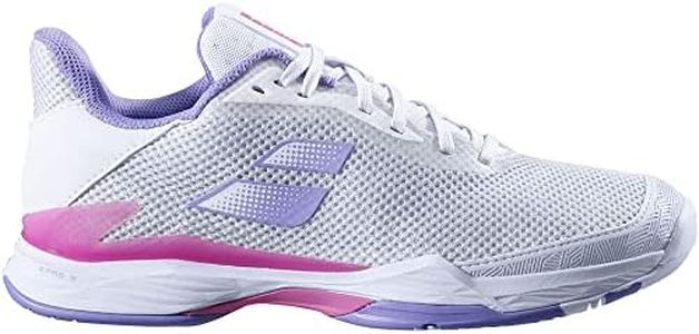 Babolat Women's Jet Tere All Court Tennis Shoes, White/Lavender (Women's US Size 9)