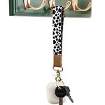 Handlein Wristlet Keychain for Women and Men，Key Chain Holder，Wrist Lanyard for Keys., Cow, Small