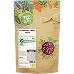 Wholefood Earth Organic Red Kidney Beans 1kg Raw | Vegan | GMO Free | Dark Red | High Fibre | High Protein | Certified Organic