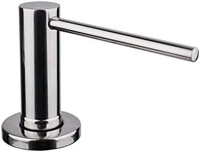 Distributeur Savon Encastrable AIKE pour Cuisine et Salle de Bain, avec Pompe en Acier Inoxydable, Bouteille de 500 ML, Remplissage du Haut, Finition Poli