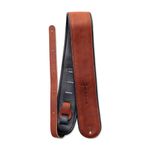 Martin 18A0028 2.5" Premium Rolled Brown Leather Guitar Strap