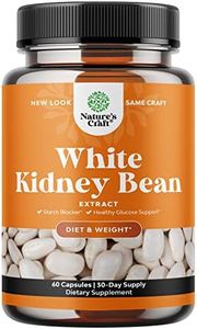 White Kidney Bean Energy Booster - White Kidney Bean Extract Natural Energy Supplement and AMPK Activator Antioxidant Capsules - Dietary Fiber Natural Preworkout Supplement for Men and Women