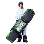 XCMAN Roller Snowboard Bag with Wheels, Adjustable Length - Extra Long/Wide/Deep,Waterproof - with Protection Ribs