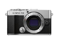 Olympus PEN E-P7 Micro Four Thirds System Camera, 20 MP Sensor, 5-axis in body image stabilisation, tilt HD LCD, 4K Video, Wi-Fi, color and monochrome profile control, silver