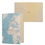 kwmobile Passport Holder Protective Cover - PVC and Plastic Passport Cover for Men and Women - Essential Travel Accessory - Black/Beige/Blue