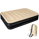 Janoon Ltd High Raised Inflatable Air Bed Mattress Builtin Electric Pump Double Queen Singl (High Raised Double AirBed)