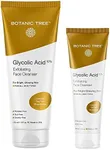 Glycolic Acid Face Wash, Exfoliating Facial Cleanser For Facial Skin Care, Acne Treatment Face Scrub, 10% Glycolic and Salicylic Acid 6 fl. oz - Botanic Tree (Pack of 2 - Buy 1 Get 1 Travel Size)