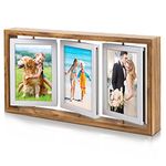 ZEEYUAN Photo Frame 10 x 15 Rotating Photo Frame Collage 6 Photos to Stand Up for Family, Wedding, Girls, Boys, Friends