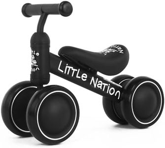Little Nation Baby Balance Bike – The 18–24 Month Boys & Girls | Baby Walker & Toddler Toy Promoting Balance, Coordination & Confidence (Black)