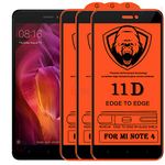 roxel® 11d gorilla glass screen protector compatible with redmi note 4 (pack of 3) [ edge to edge full screen coverage tempered glass with touch accurate, impact absorb, full adhesive glass ]