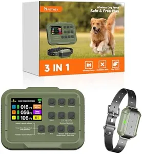 PETHEY 2025 Upgraded Wireless-Electric Fence System, Dog Training,Forbidden Zone, All in One Pet Safety Solution, Covering Up to 5.6 Acre (1 Dog)