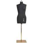 lavandeform Female Sewing Mannequin, Size16 Professional Dress Form for Display and Tailor DesignSewing Mannequin Foam Body for Pinning.Height Adjustable Torso with Stable Metal Base.(Black, 16)