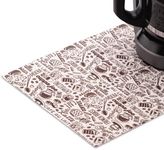 S&T INC. Coffee Mat, Absorbent Coffee Bar Mat for Coffee Maker and Espresso Machine, Coffee Maker Mat for Countertops, Typography Print, 12 in. x 18 in., 1 Pack