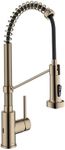 KRAUS Bolden Touchless Sensor Commercial Style 2-Function Single Handle Pull Down Kitchen Faucet in Spot-Free Antique Champagne Bronze, KSF-1610SFACB