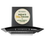 Faber 60 cm 1200 m³/hr Autoclean Curved Chimney| Black Filterless with Oil Collector |8 Yrs Motor & 2Yrs Comprehensive Warranty by Faber | Touch & Gesture Control | Hood Venice IN HC SC FL BK 60