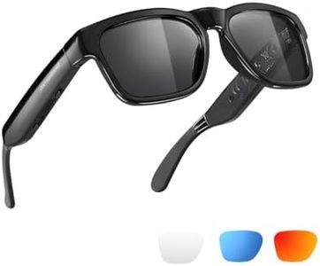 OhO Smart Glasses,Polarized Sunglasses with Bluetooth Speaker,Athletic/Outdoor UV Protection and Voice Control,Unisex(Grey Lens)