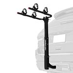 Retrospec Lenox Car Rack Two Bike Mount Hitch - 2 Bicycle Carrier - Class III or IV 2” Hitch - Compact Foldable Steel Frame Black