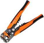 DABOBOTOOLSelf-Adjusting Wire Stripper Wire Stripping Tool, 8" Automatic Wire Crimping Pliers/Cutting Stripper Tool with Self-adjusting Jaws, for 10-24 AWG Stranded Wire Cutting (Orange)