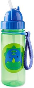 Skip Hop Toddler Sippy Cup with Straw, Zoo Straw Bottle 13 oz, Dino