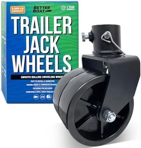 Trailer Jack Wheel Replacement Trailer Tongue Jack Wheel Hitch Utility Trailer Accessories and Trailer Parts Boat, Camper, Car Hauler Trailer Wheel Jack 2000lb Capacity