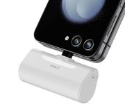 iWALK Small USB-C Portable Charger, 4500mAh Portable Charger for iPhone 15,15 Plus,15 Pro,15 Pro Max, Mini Power Bank for Samsung Galaxy S24 S23, Z Flip 5, Note, Moto, LG, Google Pixel, Huawei, White