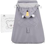 Bebamour Baby Carrier Winter Cover Universal Hoodie All Season Carrier Cover for Baby Carrier (New Grey)