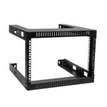 RIVECO 19" Wall Mount Open Frame Network Rack–17.7" Deep 6U Server Rack Heavy Duty for Internet/AV/Home Equipment (Black,6U)…