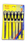 Jon Bhandari Tools 6 pcs Premium Assorted File Set with Handle- 6 inch