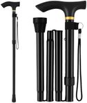 Walking Stick - Folding Walking Sticks for Women & Men, Lightweight Collapsible Walking Stick, Ideal for Arthritis, Heavy Duty, Adjustable Foldable Walking Sticks for Ladies & Travel Use