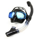 EnzoDate Rx Optical Diving Gear Kit Hyperopia Myopia Snorkel Set Dry Top Scuba Mask Wide Vision Anti-Fog UV400