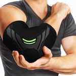 serveuttam Nylon Elbow Support For Gym(1 Pc)-Elbow Brace For Men Women Workout Elbow Compression Sleeves For Tendonitis Pain Relief,Tennis,Volleyball,Cricket-Elbow Pain(Robotic Green,Small)