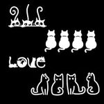 Tskijun 4 pcs Cat Window Sticker Vi