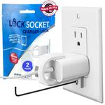 LOCK SOCKET Charger Lock: Secure Your Chargers with Our Innovative Anti-Theft System Compatible with USB-C iPhone & Android Safety Device Prevents Unplugging Phone Charger Locks for Outlets - 2 Pack