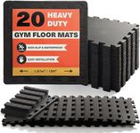 MATANA - 20 Interlocking Foam Floor Mats for Home Gym, Exercise, Hot Tub or Pool, Kids Play Room, Non-Slip Waterproof EVA Floor Tiles - 30 x 30cm (1.8 m² / 19.3 sq ft)
