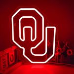 Oklahoma Neon Sign for Wall Decor,OU Neon Led Sign for Bedroom,City Name Light Up Signs for Man Cave,Dorm Decaration for College Students,Universiy Logo Neon Sign for Room Decor,Graduation Gifts for